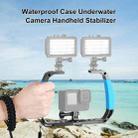 PULUZ Dual Silicone Handles Aluminium Alloy Underwater Diving Rig for GoPro, Other Action Cameras and  Smartphones (Blue) - 2