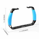 PULUZ Dual Silicone Handles Aluminium Alloy Underwater Diving Rig for GoPro, Other Action Cameras and  Smartphones (Blue) - 4