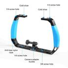 PULUZ Dual Silicone Handles Aluminium Alloy Underwater Diving Rig for GoPro, Other Action Cameras and  Smartphones (Blue) - 6