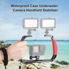 PULUZ Dual Silicone Handles Aluminium Alloy Underwater Diving Rig for GoPro, Other Action Cameras and  Smartphones (Red) - 2