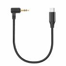 PULUZ 3.5mm TRS Male to Type-C / USB-C Male Live Microphone Audio Adapter Cable for PU3153 / PU3154 (Black) - 1