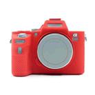 PULUZ Soft Silicone Protective Case for Sony ILCE-7MII / 7SMII / 7RMII(Red) - 1