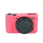 PULUZ Soft Silicone Protective Case for Canon EOS G7 X Mark II(Rose Red) - 1