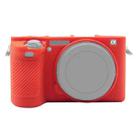 PULUZ Soft Silicone Protective Case for Sony ILCE-6500(Red) - 1