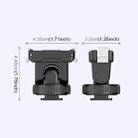 For DJI Osmo Action 5 Pro / 4 / 3 PULUZ Cold Shoe Gimbal Quick Release Base Adapter (Black) - 2