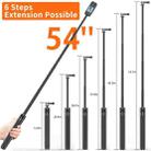 PULUZ 1.4m Action Camera Selfie Stick Tripod Vlog Live Streaming Holder (Black) - 3