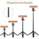 PULUZ Mini Phone Camera Extension Tripod Stand 360 Degree Ball Head Cold Shoe Selfie Stick (Black) - 3