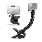 PULUZ Action Sports Cameras Jaws Flex Clamp Mount with Phone Clamp (Black) - 1