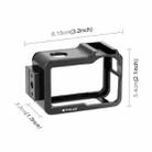 For DJI Osmo Action 5 Pro PULUZ Metal Cage Expansion Adapter Frame with Cold Shoe (Black) - 3