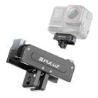 For DJI Osmo Action 5 Pro / 4 / 3 PULUZ Magnetic Quick Release Metal Base (Black) - 1