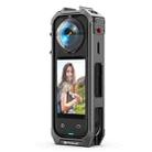 For Insta360 X5 PULUZ Aluminum Alloy Protective Cage Rig Expand Cold Shoe Housing Frame (Grey) - 1