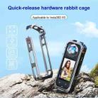 For Insta360 X5 PULUZ Aluminum Alloy Protective Cage Rig Expand Cold Shoe Housing Frame (Grey) - 2