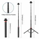 PULUZ 2m 8-section Aluminum Alloy Broadcast Fill Light Bracket Telescopic Tripod (Black) - 3