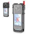 For Insta360 X5 PULUZ Metal Protective Cage Rig Housing Frame with Lens Cover (Black) - 1