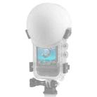 For Insta360 X5 PULUZ Invisible Dive Case Lens Guard Silicone Protective Lens Cap Cover (White) - 1