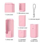 For DJI OSMO Pocket 3 PULUZ 6 in 1 Body Lens Handle Screen Mic Silicone TPU Cover (Pink) - 3