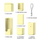 For DJI OSMO Pocket 3 PULUZ 6 in 1 Body Lens Handle Screen Mic Silicone TPU Cover (Yellow) - 3