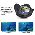 PULUZ 0.7X~0.8X Amplification Optical Fisheye Lens Shade Wide Angle Dome Port Lens for Underwater Housings (67mm Round Adapter) , 60m Underwater Depth - 5
