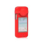 For Insta360 X3 PULUZ Silicone Protective Case with Lens Cover(Red) - 1