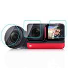 For Insta360 One RS PULUZ 3 in 1 Screen + 4K Lens + Leica Lens Tempered Glass Film(Transparent) - 1