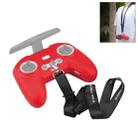 For DJI FPV Combo Remote Control PULUZ Silicone Protective Case with Neck Strap(Red) - 1