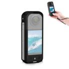For Insta360 X3 PULUZ Silicone Case Protective Cover with Hand Strap (Black) - 1
