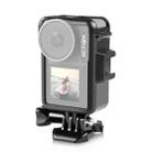 For DJI Osmo Action 4 / 3 PULUZ Vertical Plastic Protective Frame Cage with Cold Shoes (Black) - 1