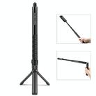 For Insta360 X3 / X4 PULUZ Rotary Handle Desktop Tripod Stand 110cm Selfie Stick Monopod (Black) - 1