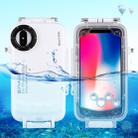 For iPhone X / XS PULUZ 40m/130ft Waterproof Diving Case, Photo Video Taking Underwater Housing Cover(White) - 1