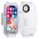 For iPhone X / XS PULUZ 40m/130ft Waterproof Diving Case, Photo Video Taking Underwater Housing Cover(White) - 2