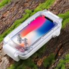 For iPhone X / XS PULUZ 40m/130ft Waterproof Diving Case, Photo Video Taking Underwater Housing Cover(White) - 6