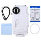 For iPhone X / XS PULUZ 40m/130ft Waterproof Diving Case, Photo Video Taking Underwater Housing Cover(White) - 14