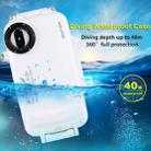 For iPhone X / XS PULUZ 40m/130ft Waterproof Diving Case, Photo Video Taking Underwater Housing Cover(White) - 16