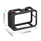For DJI Osmo Action 5 Pro / 4 / 3 PULUZ All-inclusive Aluminum Alloy Cage Expansion Adapter Frame with Lens Cover (Black) - 2