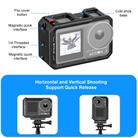 For DJI Osmo Action 5 Pro / 4 / 3 PULUZ All-inclusive Aluminum Alloy Cage Expansion Adapter Frame with Lens Cover (Black) - 3