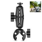 PULUZ Motorcycle Crab Clamp Handlebar Fixed Mount Holder for GoPro and Other Action Cameras(Black) - 1
