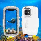 PULUZ 40m/130ft Waterproof Diving Case for iPhone 13 / 13 Pro / 12 / 12 Pro, Photo Video Taking Underwater Housing Cover(White) - 1