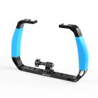 [US Warehouse] PULUZ Dual Silicone Handles Aluminium Alloy Underwater Diving Rig for GoPro, DJI OSMO Action, Insta360 and Other Action Cameras - 2