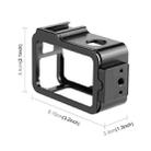 For DJI Osmo Action 4 / 3 PULUZ Metal Cage Expansion Adapter Frame with Cold Shoe (Black) - 3
