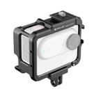 For Insta360 GO 3 PULUZ Camera Battery Case Aluminum Alloy Protective Frame (Black) - 1