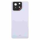 For Asus ROG Phone 9 5G Original Glass Battery Back Cover with Camera Lens Cover(Matte White) - 2