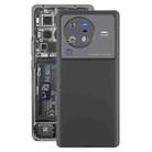 For vivo X80 Pro Battery Back Cover with Camera Lens Cover(Black) - 1
