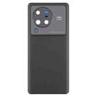 For vivo X80 Pro Battery Back Cover with Camera Lens Cover(Black) - 2