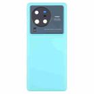 For vivo X80 Pro Battery Back Cover with Camera Lens Cover(Blue) - 2