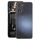 For ZTE Axon 40 Lite Plastic Battery Back Cover with Middle Frame / Camera Lens Cover(Black) - 1