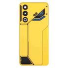 For ZTE nubia Neo 3 GT Glass Battery Back Cover with Camera Lens Cover(Yellow) - 2