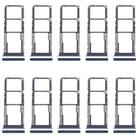 For Xiaomi Redmi 14R 5G 10pcs Original SIM Card Tray + SIM Card Tray + Micro SD Card Tray (Blue) - 1