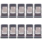 For Tecno Camon 18 P 10pcs Original SIM Card Tray + SIM Card Tray + Micro SD Card Tray (Black) - 1