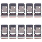 For Tecno Camon 18 P 10pcs Original SIM Card Tray + SIM Card Tray + Micro SD Card Tray (Gold) - 1