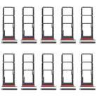 For Motorola Moto E40 10pcs Original SIM Card Tray + SIM Card Tray + Micro SD Card Tray (Grey) - 1